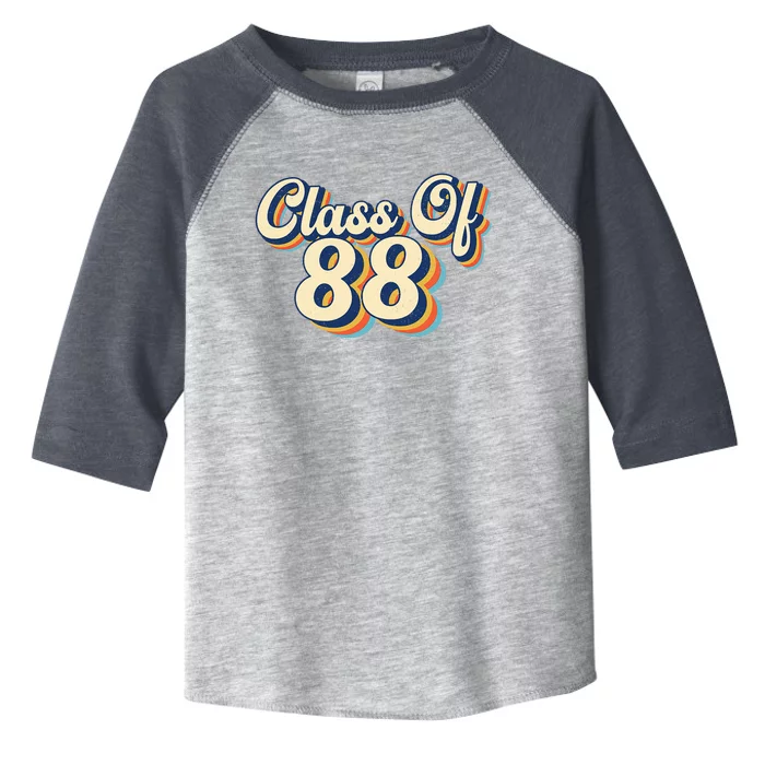 Class Of 88 1988 Graduation High School Reunion Vintage Toddler Fine Jersey T-Shirt