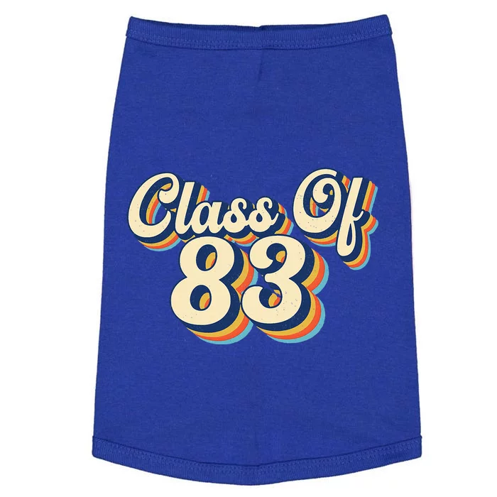 Class Of 83 1983 Graduation High School Reunion Vintage Doggie Tank