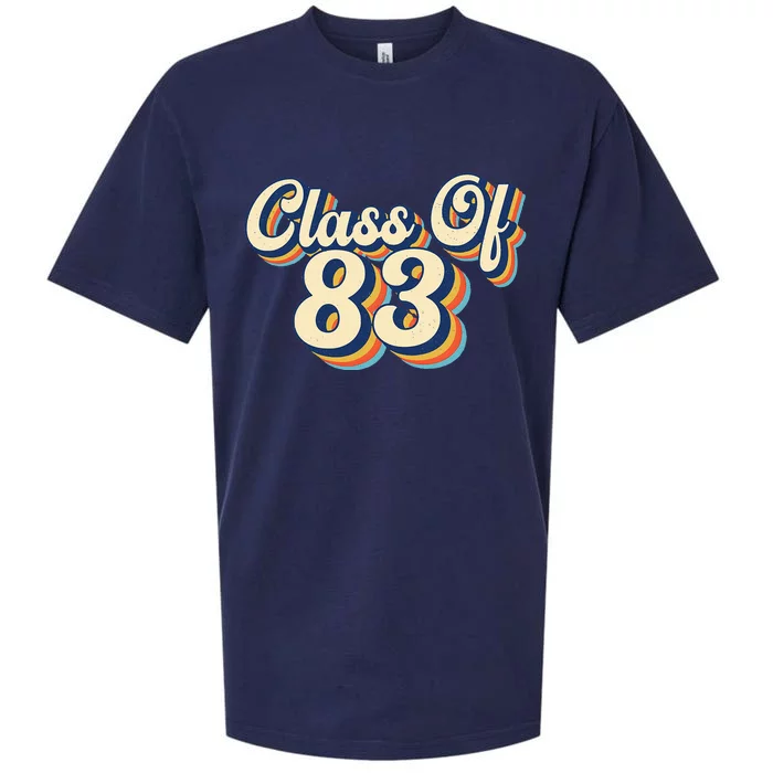 Class Of 83 1983 Graduation High School Reunion Vintage Sueded Cloud Jersey T-Shirt