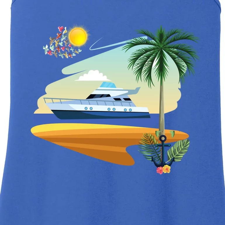 Cruising On A Yacht Funny Family Cruise Ship Cruising Lovers Gift Ladies Essential Tank