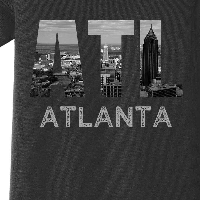 City Of Atlanta Georgia Skyline Cityscape Downtown Atl Home Baby Bodysuit