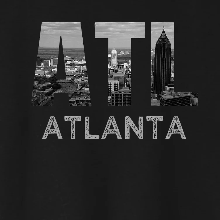 City Of Atlanta Georgia Skyline Cityscape Downtown Atl Home Women's Crop Top Tee