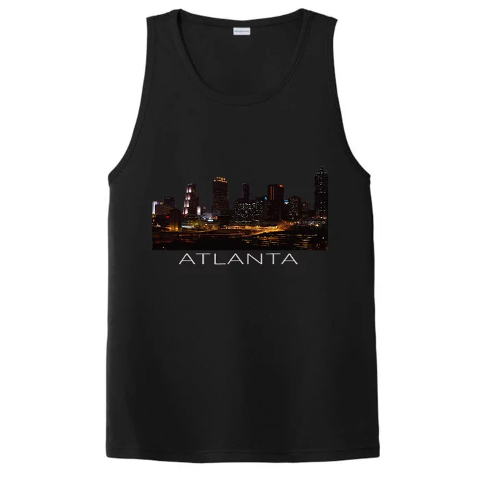 City Of Atlanta Nightlife Georgia Skyline Cityscape Love ATL Performance Tank