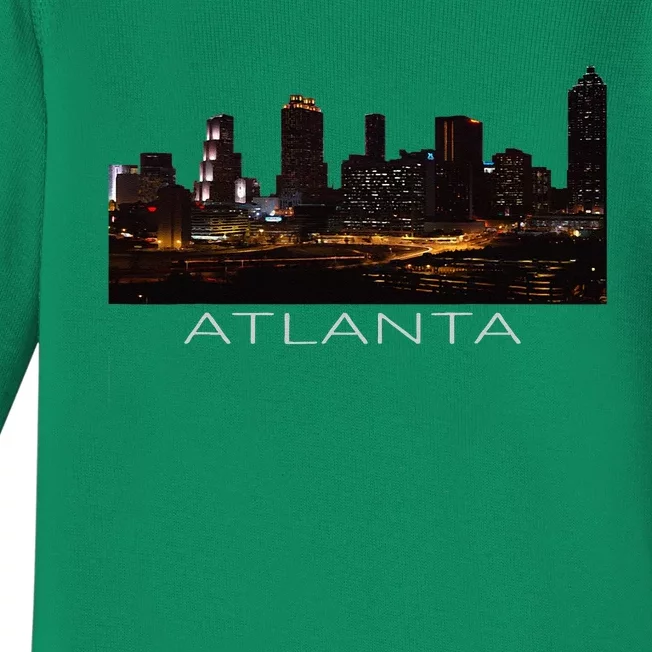 City Of Atlanta Nightlife Georgia Skyline Cityscape Love ATL Baby Long Sleeve Bodysuit