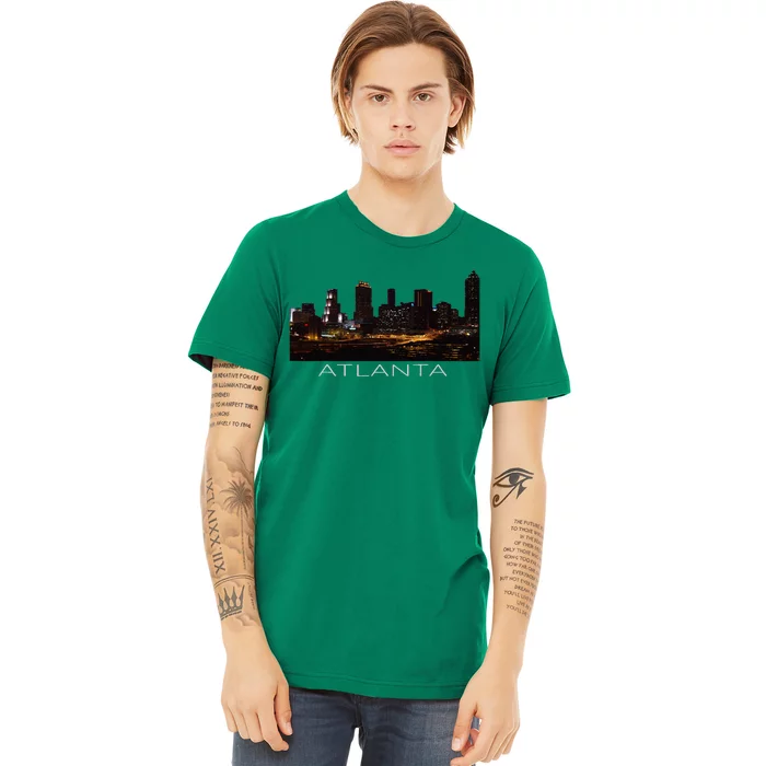 City Of Atlanta Nightlife Georgia Skyline Cityscape Love ATL Premium T-Shirt