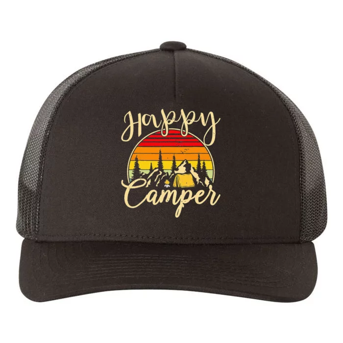 Camper Outdoor Activity Camping Lover Happy Camper Yupoong Adult 5-Panel Trucker Hat