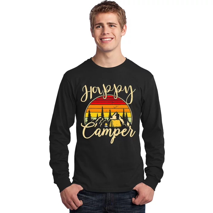 Camper Outdoor Activity Camping Lover Happy Camper Long Sleeve Shirt