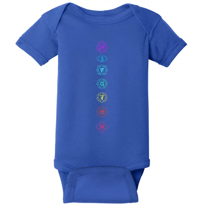 Chakras Om Anahata Sahasrara Mulsdhara Baby Bodysuit