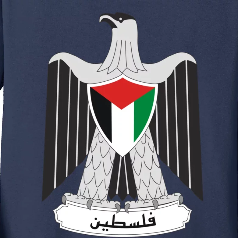 Coat Of Arms Of Palestine Kids Long Sleeve Shirt