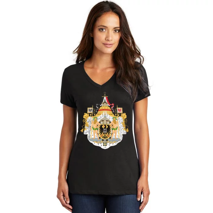 Coat Of Arms German Empire Imperial Eagle Women's V-Neck T-Shirt