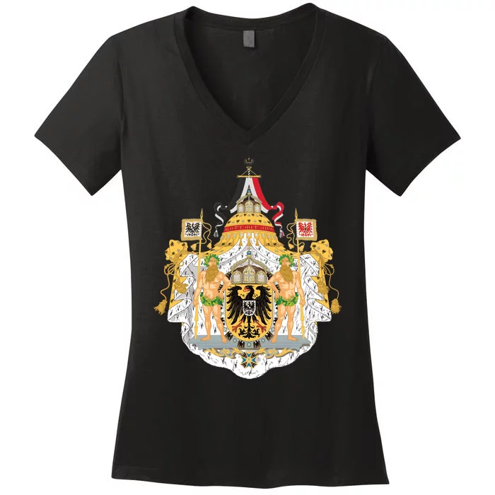 Coat Of Arms German Empire Imperial Eagle Women's V-Neck T-Shirt