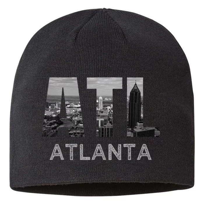 City Of Atlanta Georgia Skyline Cityscape Downtown ATL Home 8 1/2in Sustainable Knit Beanie