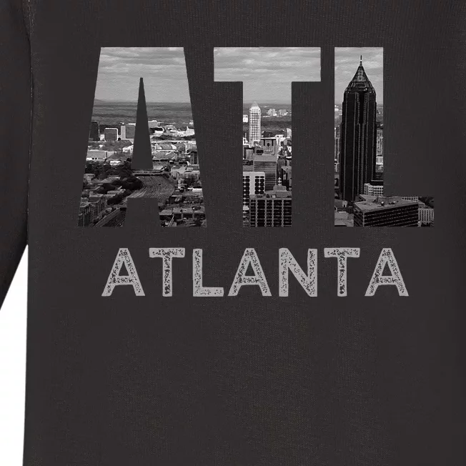 City Of Atlanta Georgia Skyline Cityscape Downtown ATL Home Baby Long Sleeve Bodysuit