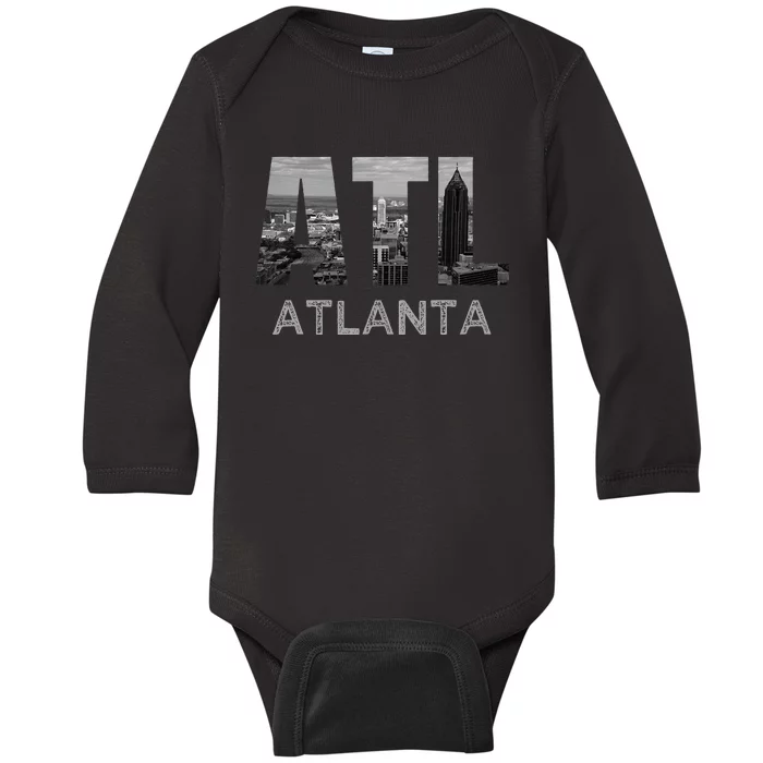 City Of Atlanta Georgia Skyline Cityscape Downtown ATL Home Baby Long Sleeve Bodysuit