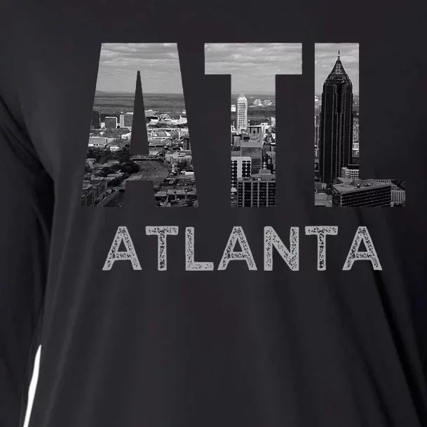 City Of Atlanta Georgia Skyline Cityscape Downtown ATL Home Cooling Performance Long Sleeve Crew