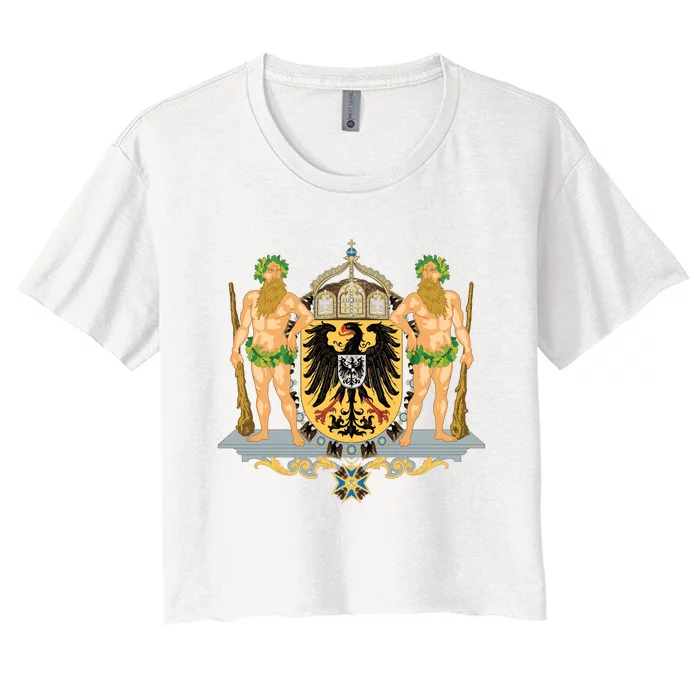 Coat Of Arms German Empire Imperial Eagle Women's Crop Top Tee