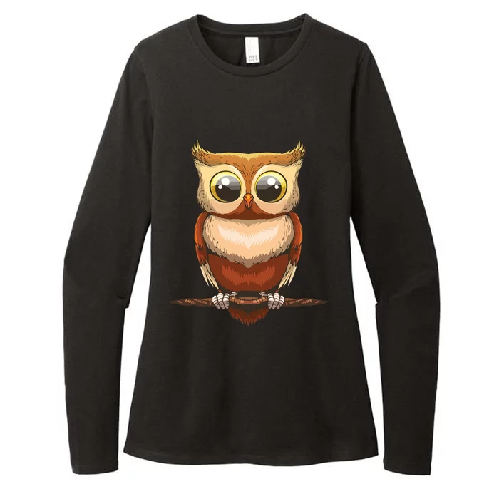 Cute Owl Art For Men Women Boy Girl Owl Lovers Womens CVC Long Sleeve Shirt