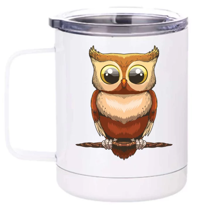 Cute Owl Art For Men Women Boy Girl Owl Lovers Front & Back 12oz Stainless Steel Tumbler Cup