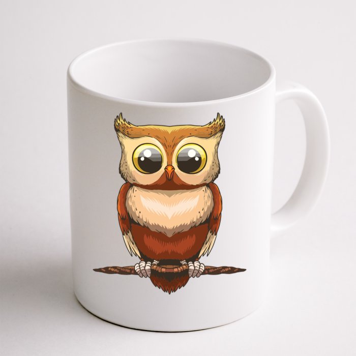 Cute Owl Art For Men Women Boy Girl Owl Lovers Front & Back Coffee Mug