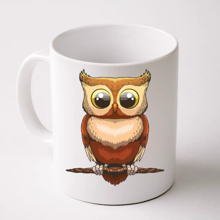 Cute Owl Art For Men Women Boy Girl Owl Lovers Front & Back Coffee Mug