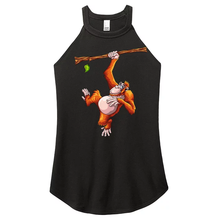 Cool Orangutan Art Orangutan Apes Lover Women’s Perfect Tri Rocker Tank