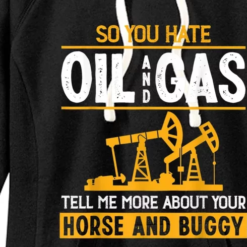 Cool Oilfield Art Men Women Roughneck Oil Rig Worker Driller Women's Fleece Hoodie