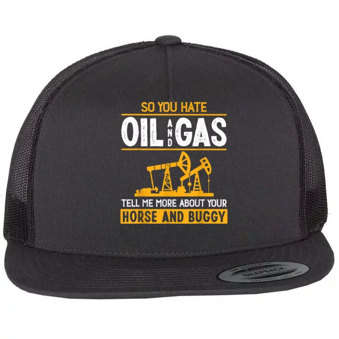 Cool Oilfield Art Men Women Roughneck Oil Rig Worker Driller Flat Bill Trucker Hat