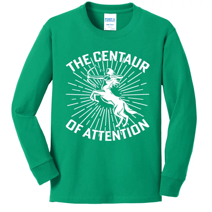 Centaur Of Attention History Teacher Kids Long Sleeve Shirt