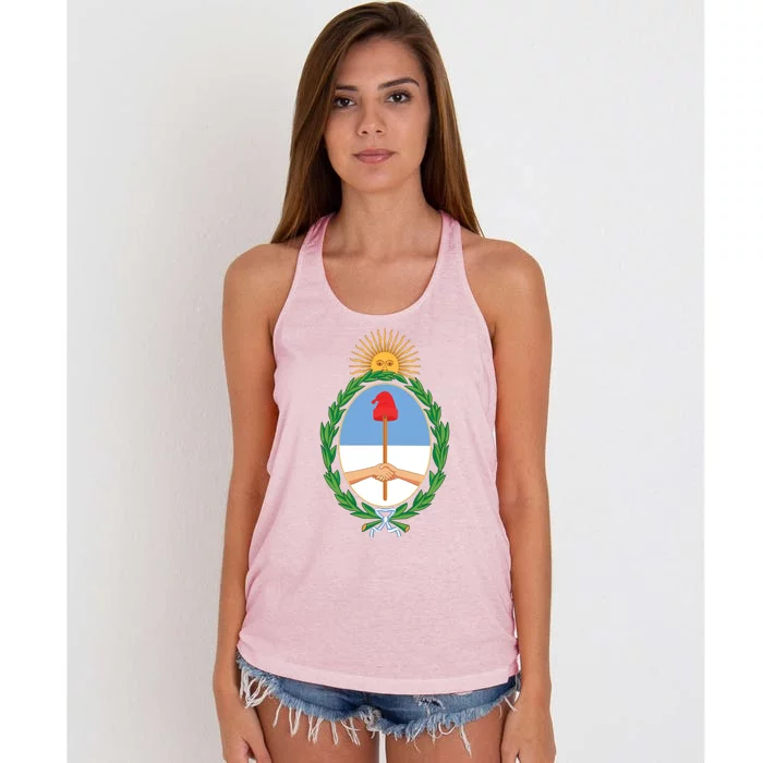 Coat Of Arms Of Argentina Women's Knotted Racerback Tank