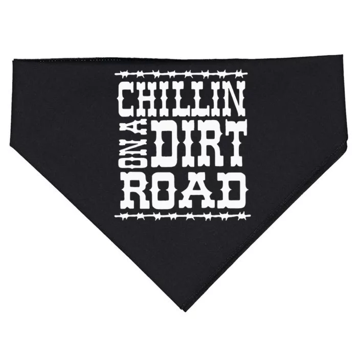 Chillin On A Dirt Road Country Music USA-Made Doggie Bandana