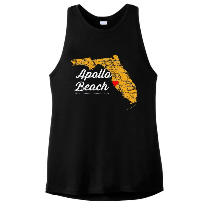 City Of APOLLO BEACH FLORIDA Vacation Souvenir Ladies Tri-Blend Wicking Tank