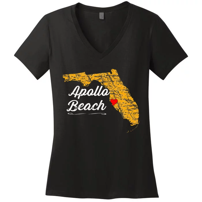 City Of APOLLO BEACH FLORIDA Vacation Souvenir Women's V-Neck T-Shirt