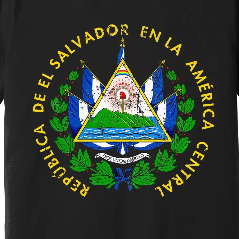 Coat Of Arms Of El Salvador Salvadoran Premium T-Shirt