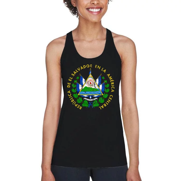 Coat Of Arms Of El Salvador Salvadoran Women's Racerback Tank