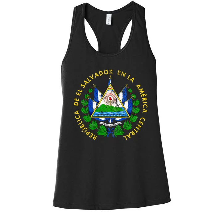 Coat Of Arms Of El Salvador Salvadoran Women's Racerback Tank