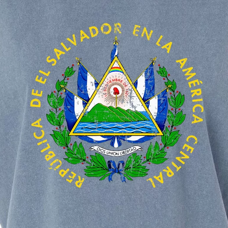 Coat Of Arms Of El Salvador Salvadoran Garment-Dyed Women's Muscle Tee