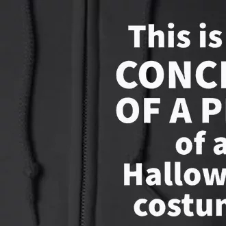 Concept Of A Plan Halloween Costume Full Zip Hoodie