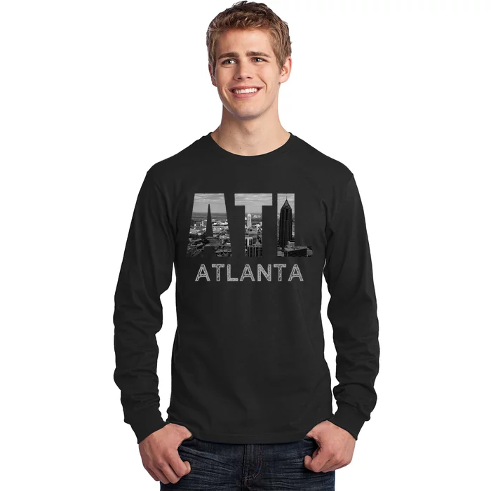 City Of Atlanta Georgia Skyline Cityscape Downtown ATL Home Long Sleeve Shirt