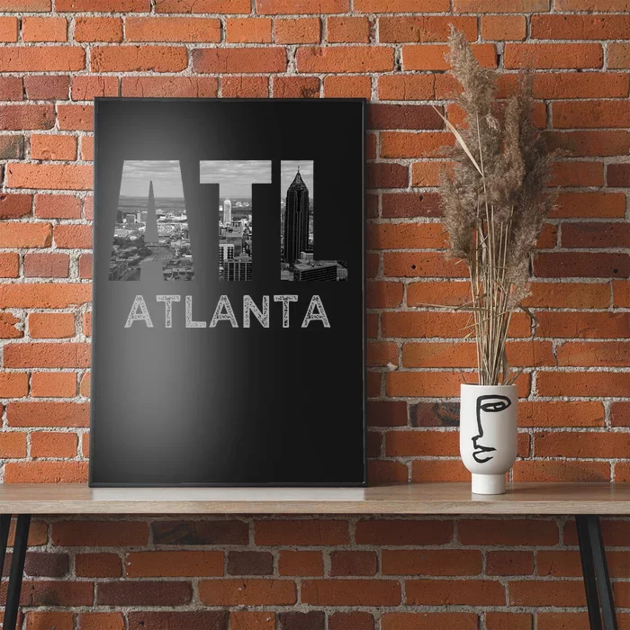 City Of Atlanta Georgia Skyline Cityscape Downtown ATL Home Poster