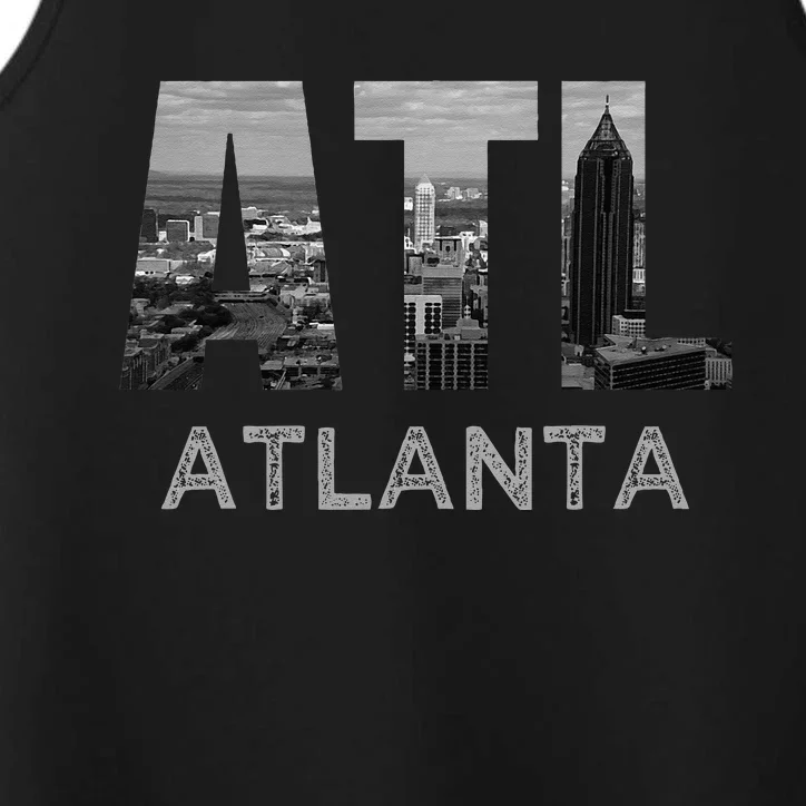 City Of Atlanta Georgia Skyline Cityscape Downtown ATL Home Performance Tank