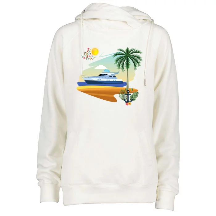 Cruising On A Yacht Funny Family Cruise Ship Cruising Lovers Cool Gift Womens Funnel Neck Pullover Hood