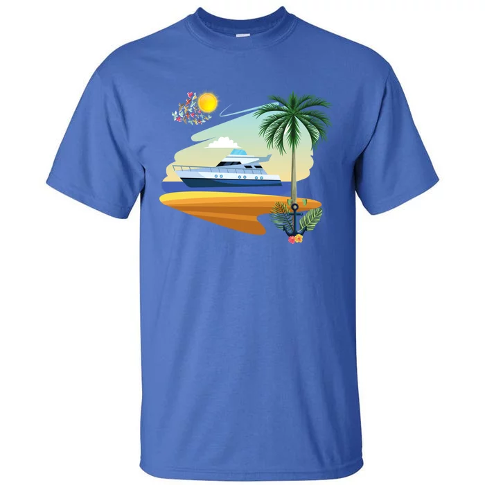 Cruising On A Yacht Funny Family Cruise Ship Cruising Lovers Cool Gift Tall T-Shirt