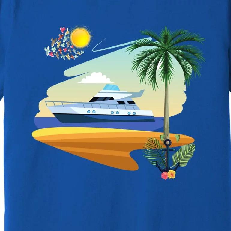 Cruising On A Yacht Funny Family Cruise Ship Cruising Lovers Cool Gift Premium T-Shirt