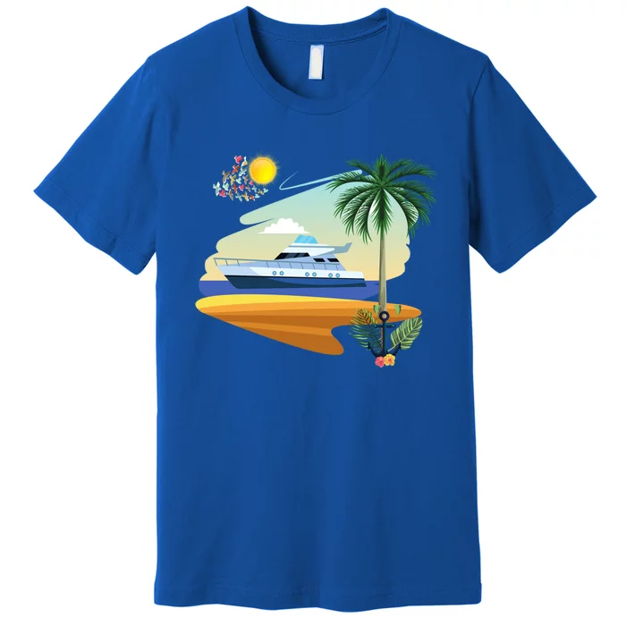 Cruising On A Yacht Funny Family Cruise Ship Cruising Lovers Cool Gift Premium T-Shirt