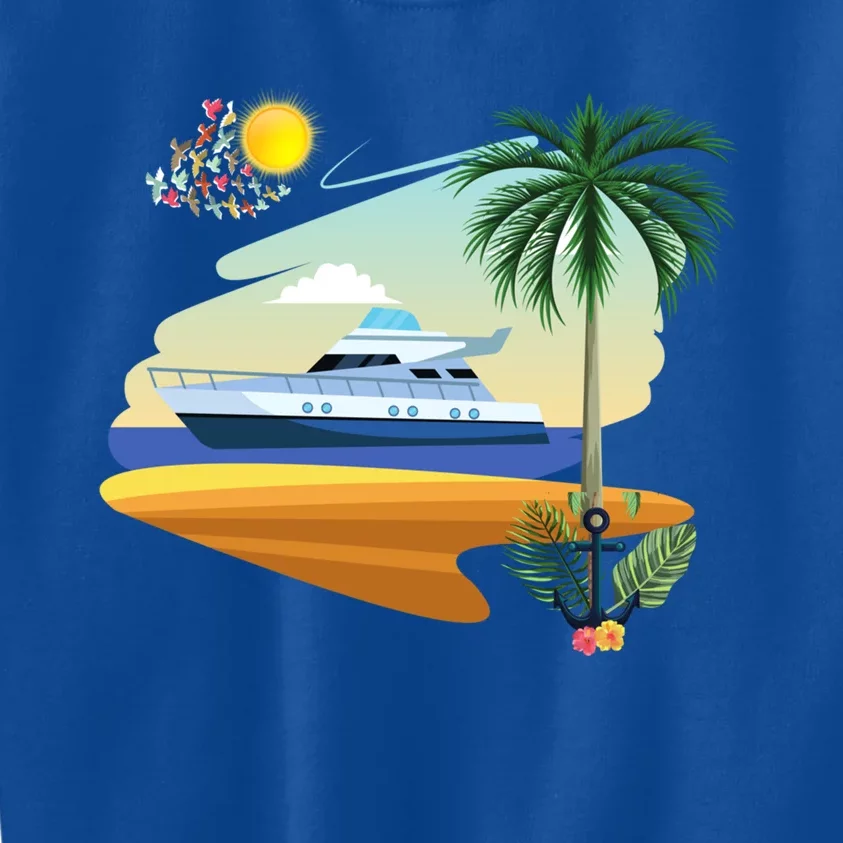 Cruising On A Yacht Funny Family Cruise Ship Cruising Lovers Cool Gift Kids Sweatshirt