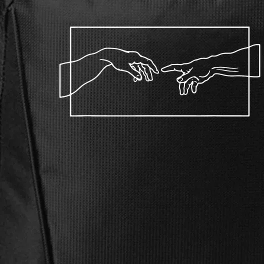 Creation Of Adam Hands City Backpack