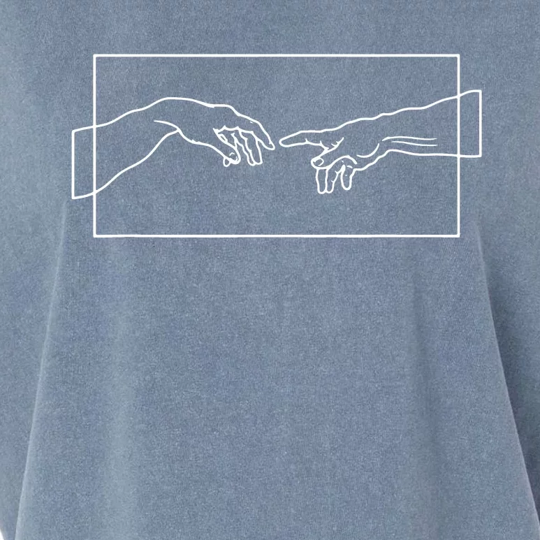 Creation Of Adam Hands Garment-Dyed Women's Muscle Tee