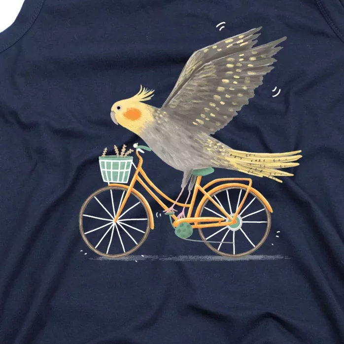 Cockatiel On A Bicycle Tank Top