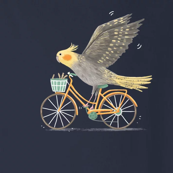 Cockatiel On A Bicycle Toddler Long Sleeve Shirt