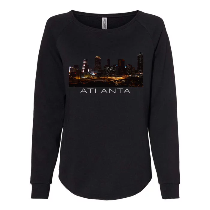 City Of Atlanta Nightlife Georgia Skyline Cityscape Love ATL Womens California Wash Sweatshirt